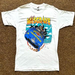 Vintage 1990s Ted Musgrave NASCAR Ford Racing T Shirt